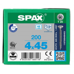 Spax 4,0x45 мм 1197000400453 (200 шт/упак.)