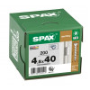 Spax 4.5*40 23210104504011 (200in) для дверных петель - Wirox, полная резьба (EAN 4003530294501)