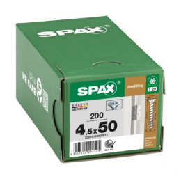 Spax 4.5*50 23210104505011 (200in) для дверных петель - Wirox, полная резьба (EAN 4003530294525)