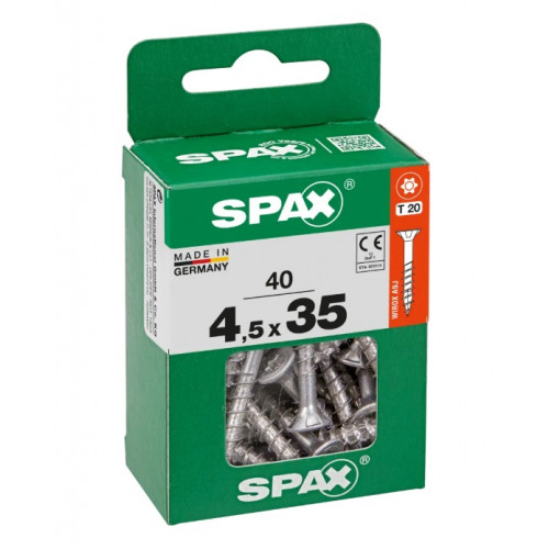 Spax 4,5x35 мм 4191010450352 (40 шт/упак) (EAN 4003530191886) - универсальный, потай, Wirox