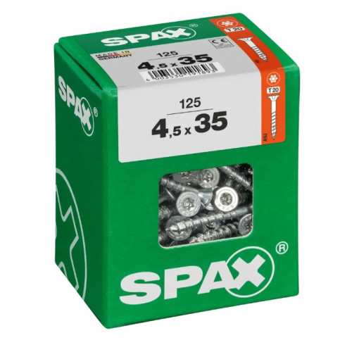 Spax 4,5x35 мм 4191010450357 (125шт/упак) (EAN 4003530191893) - универсальный, потай, Wirox