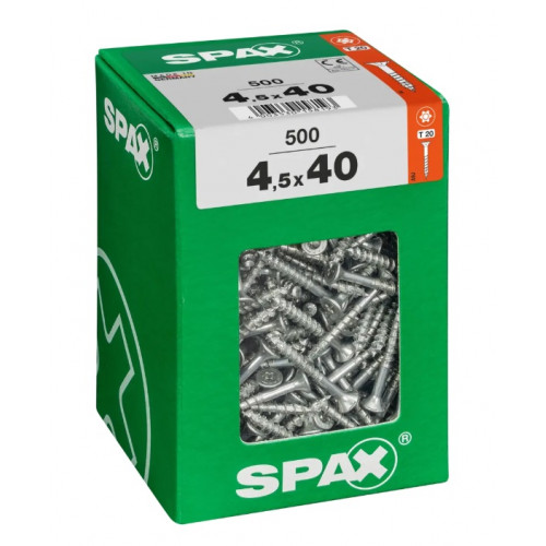 Spax 4,5x40 мм 4191010450406 (500 шт/упак) (EAN 4003530158193) - универсальный, потай, Wirox