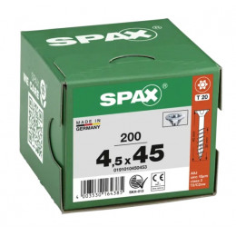 Spax 4,5x45 мм 0191010450453 (200 шт/упак) (EAN 4003530164385) - универсальный, потай, Wirox