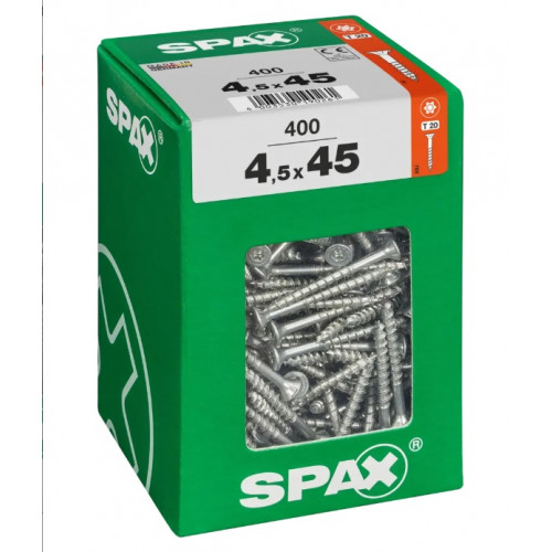 Spax 4,5x45 мм 4191010450456 (400 шт/упак) (EAN 4003530190261) - универсальный, потай, Wirox