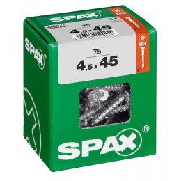 Spax 4,5x45 мм 4191010450457 (75 шт/упак) (EAN 4003530190254) - универсальный, потай, Wirox