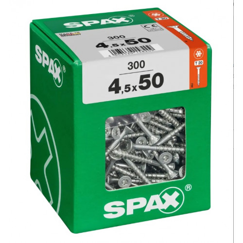 Spax 4,5x50 мм 4191010450506 (300 шт/упак) (EAN 4003530158209) - универсальный, потай, Wirox