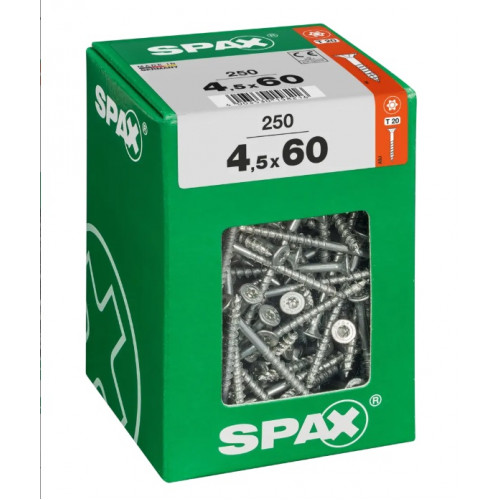 Spax 4,5x60 мм 4191010450606 (250 шт/упак) (EAN 4003530158216) - универсальный, потай, Wirox