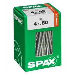 Spax 4,5x80 мм 4191010450807 (50 шт/упак) (EAN 4003530160967) - универсальный, потай, Wirox