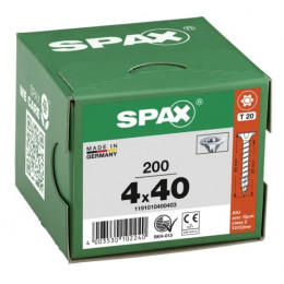 Spax 4x40 мм 1191010400403 (200 шт/упак) (EAN 4003530102240) - универсальный, потай, Wirox