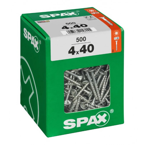 Spax 4x40 мм 4191010400406 (500 шт/упак) (EAN 4003530158155) - универсальный, потай, Wirox