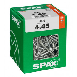 Spax 4x45 мм 4191010400456 (400 шт/упак) (EAN 4003530158162) - универсальный, потай, Wirox