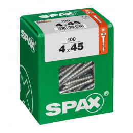 Spax 4x45 мм 4191010400457 (100 шт/упак) (EAN 4003530160899) - универсальный, потай, Wirox