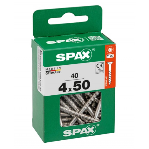 Spax 4x50 мм 4191010400502 (40 шт/упак) (EAN 4003530191794) - универсальный, потай, Wirox