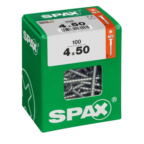 Spax 4x50 мм 4191010400507 (100 шт/упак) (EAN 4003530160905) - универсальный, потай, Wirox