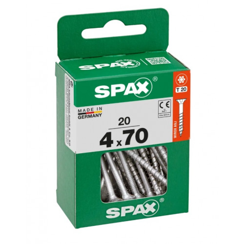 Spax 4x70 мм 4191010400702 (20 шт/упак) (EAN 4003530191817) - универсальный, потай, Wirox