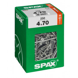 Spax 4x70 мм 4191010400706 (250 шт/упак) (EAN 4003530190247) - универсальный, потай, Wirox