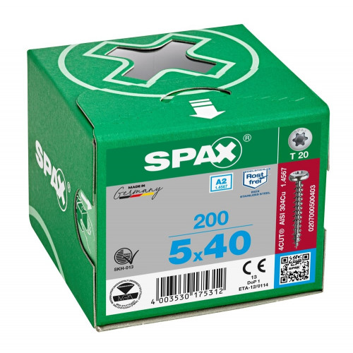 Spax 5,0x40 мм 0207000500403 (200 шт/упак.)