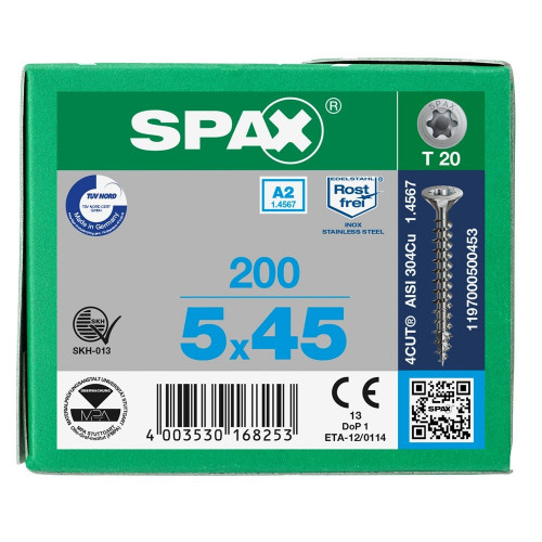 Spax 5,0x45 мм 1197000500453 (200 шт/упак.)
