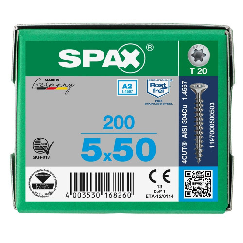 Spax 5,0x50 мм 1197000500503 (200 шт/упак.)