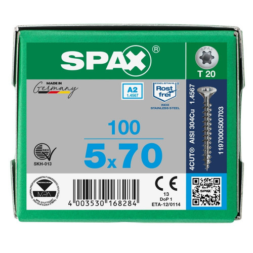 Spax 5,0x70 мм 1197000500703 (100 шт/упак.)