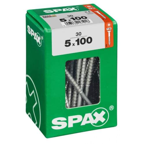 Spax 5x100 мм 4191010501007 (30 шт/упак) (EAN 4003530161018) - универсальный, потай, Wirox