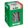 Spax 5x120 мм 4191010501206 (75 шт/упак) (EAN 4003530166983) - универсальный, потай, Wirox