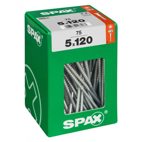 Spax 5x120 мм 4191010501206 (75 шт/упак) (EAN 4003530166983) - универсальный, потай, Wirox