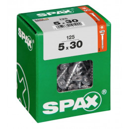 Spax 5x30 мм 4191010500307 (125 шт/упак) (EAN 4003530191992) - универсальный, потай, Wirox