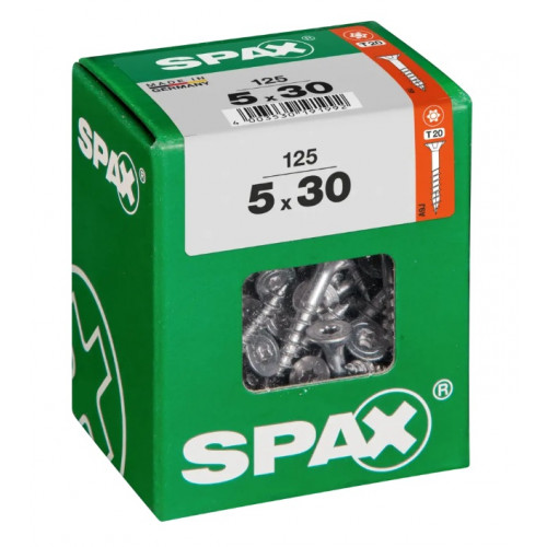 Spax 5x30 мм 4191010500307 (125 шт/упак) (EAN 4003530191992) - универсальный, потай, Wirox