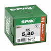 Spax 5x40 мм 0191010500403 (200 шт/упак) (EAN 4003530164576) - универсальный, потай, Wirox