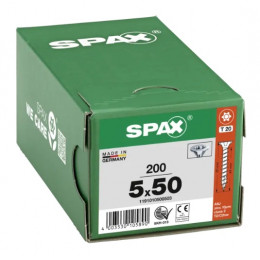 Spax 5x50 мм 1191010500503 (200 шт/упак) (EAN 4003530105890) - универсальный, потай, Wirox