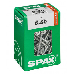 Spax 5x50 мм 4191010500507 (75 шт/упак) (EAN 4003530160974) - универсальный, потай, Wirox