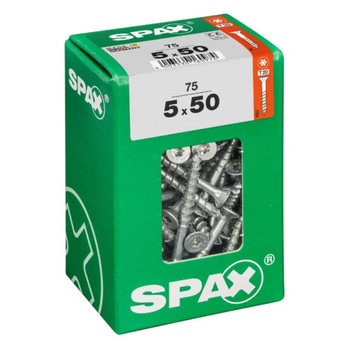 Spax 5x50 мм 4191010500507 (75 шт/упак) (EAN 4003530160974) - универсальный, потай, Wirox