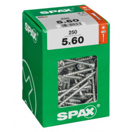 Spax 5x60 мм 4191010500606 (250 шт/упак) (EAN 4003530158261) - универсальный, потай, Wirox