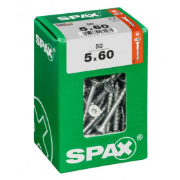 Spax 5x60 мм 4191010500607 (50 шт/упак) (EAN 4003530160981) - универсальный, потай, Wirox