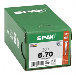 Spax 5x70 мм 0191010500703 (100 шт/упак) (EAN 4003530164521) - универсальный, потай, Wirox