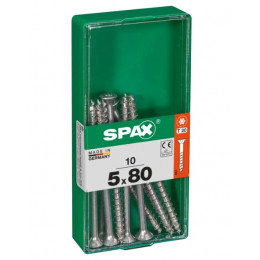 Spax 5x80 мм 4191010500802 (10 шт/упак) (EAN 4003530192043) - универсальный, потай, Wirox