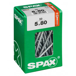 Spax 5x80 мм 4191010500807 (50 шт/упак) (EAN 4003530161001) - универсальный, потай, Wirox