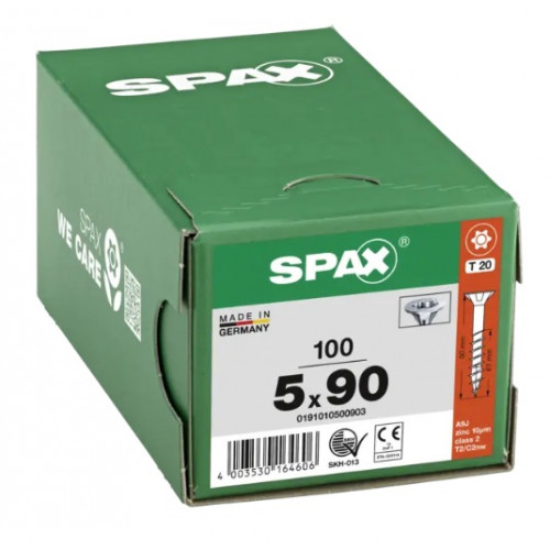 Spax 5x90 мм 0191010500903 (100 шт/упак) (EAN 4003530164606) - универсальный, потай, Wirox