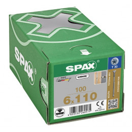 Spax 6*110 регулировочный 0161010601105 (100 шт), Wirox, T30 EAN 4003530260575