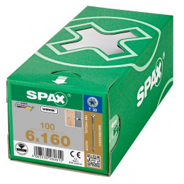 Spax 6*160 регулировочный 0161010601605 (100 шт), Wirox, T30 EAN 4003530260612