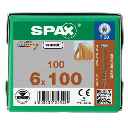 Spax 6x100 мм 0251010601005 / стар. 0251750601005 (100 шт/упак)