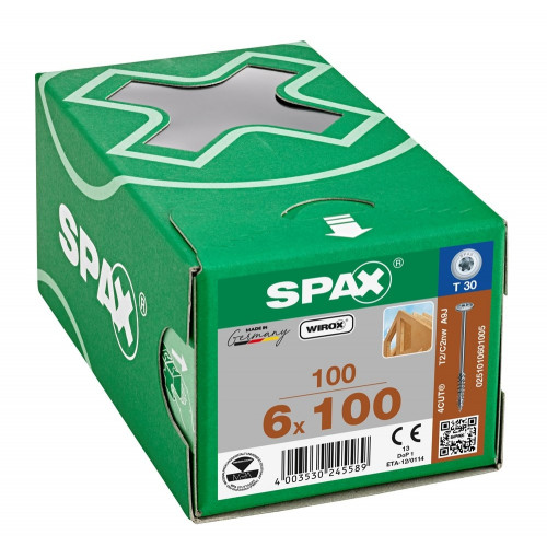 Spax 6x100 мм 0251010601005 / стар. 0251750601005 (100 шт/упак)