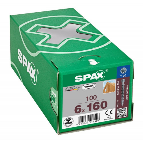 Spax 6x160 мм 1211010601605 / стар. 1211750601605 (100 шт/упак)