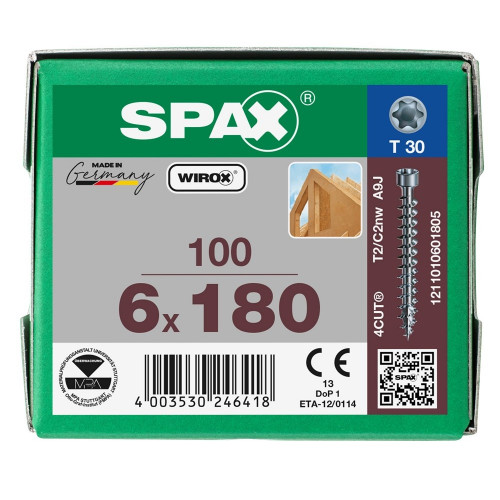 Spax 6x160 мм 1211010601605 / стар. 1211750601605 (100 шт/упак)