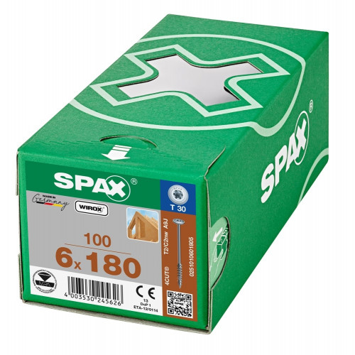 Spax 6x180 мм 0251010601805 / стар. 0251750601805 (100 шт/упак)
