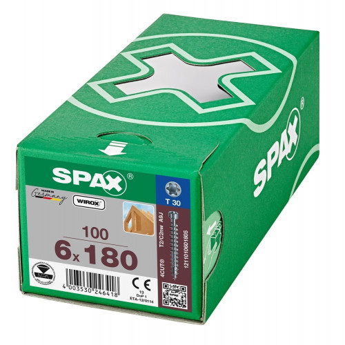 Spax 6x180 мм 1211010601805 / стар. 1211750601805 (100 шт/упак)