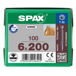 Spax 6x200 мм 1211010602005 / стар. 1211750602005 (100 шт/упак)