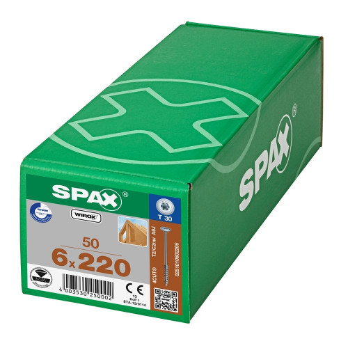 Spax 6x220 мм 0251010602205 (50 шт/упак) 