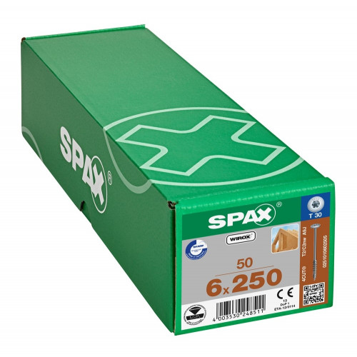 Spax 6x250 мм 00251010602505 (50 шт/упак)